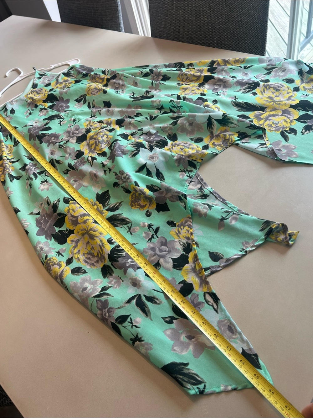 Design Lab Women’s Pastel Mint Floral
Asymmetric Handkerchief Hem Dress Size L - Picture 9 of 15